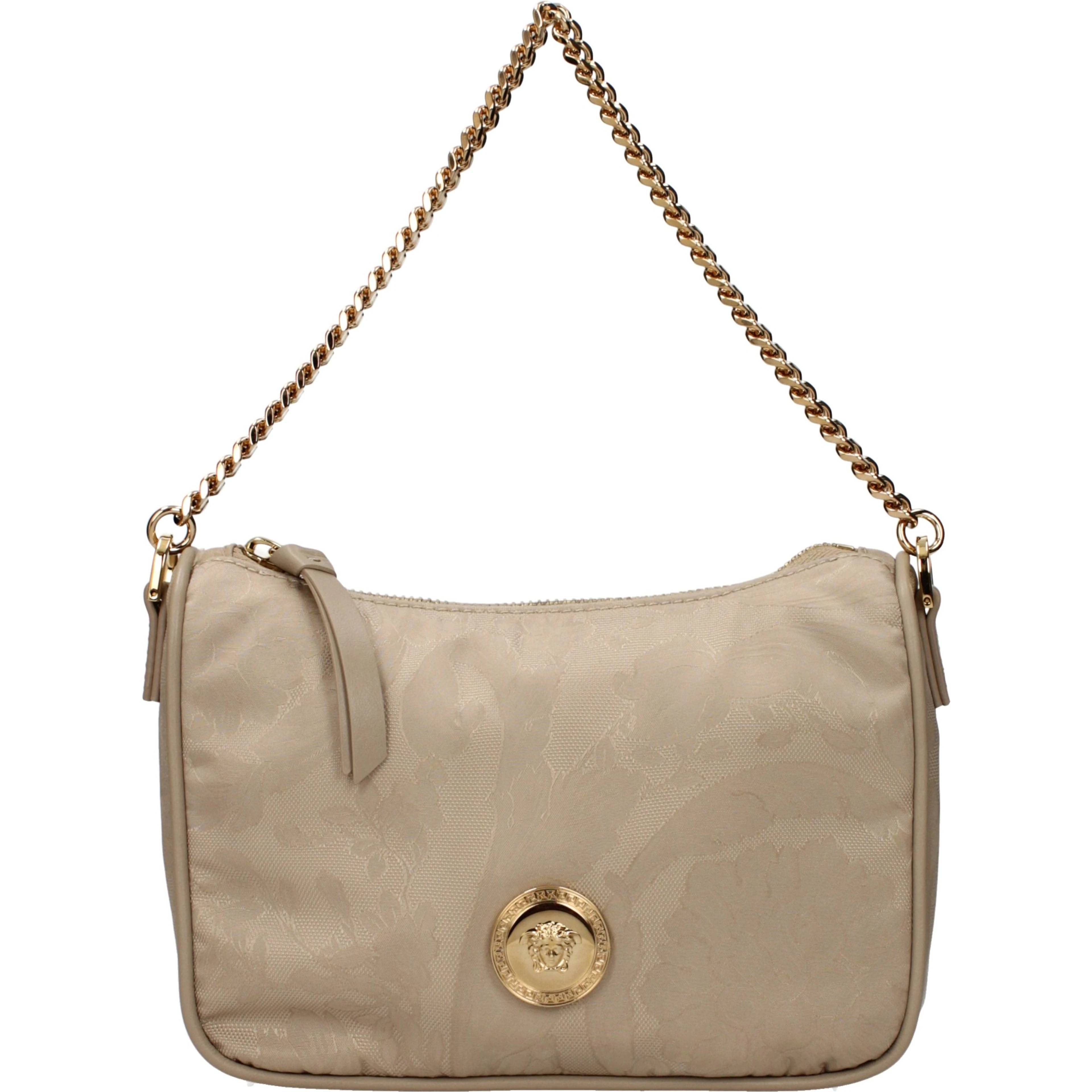 Beige Fabric Handbag