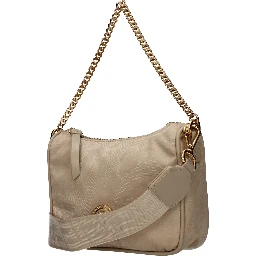 Beige Fabric Handbag