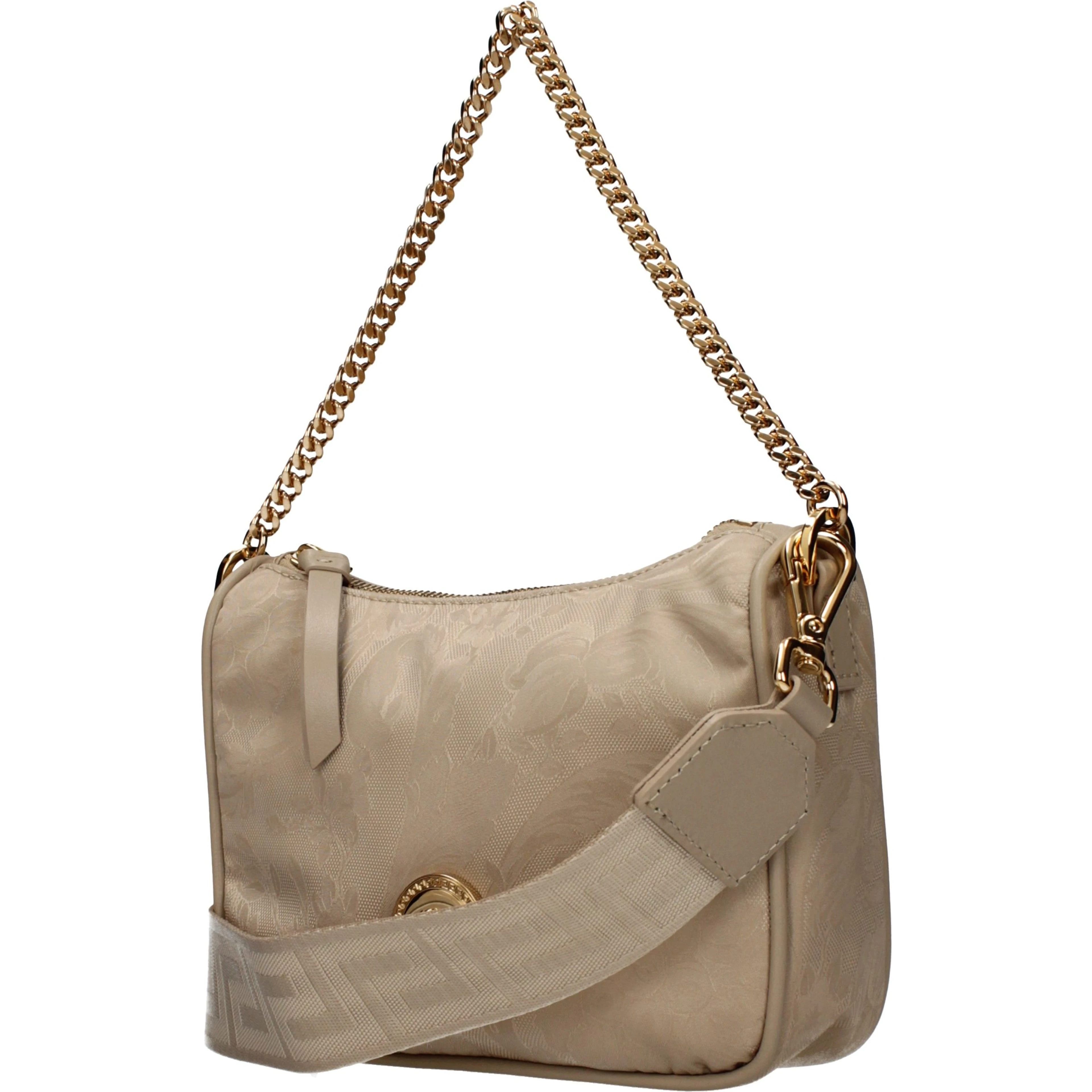 Beige Fabric Handbag