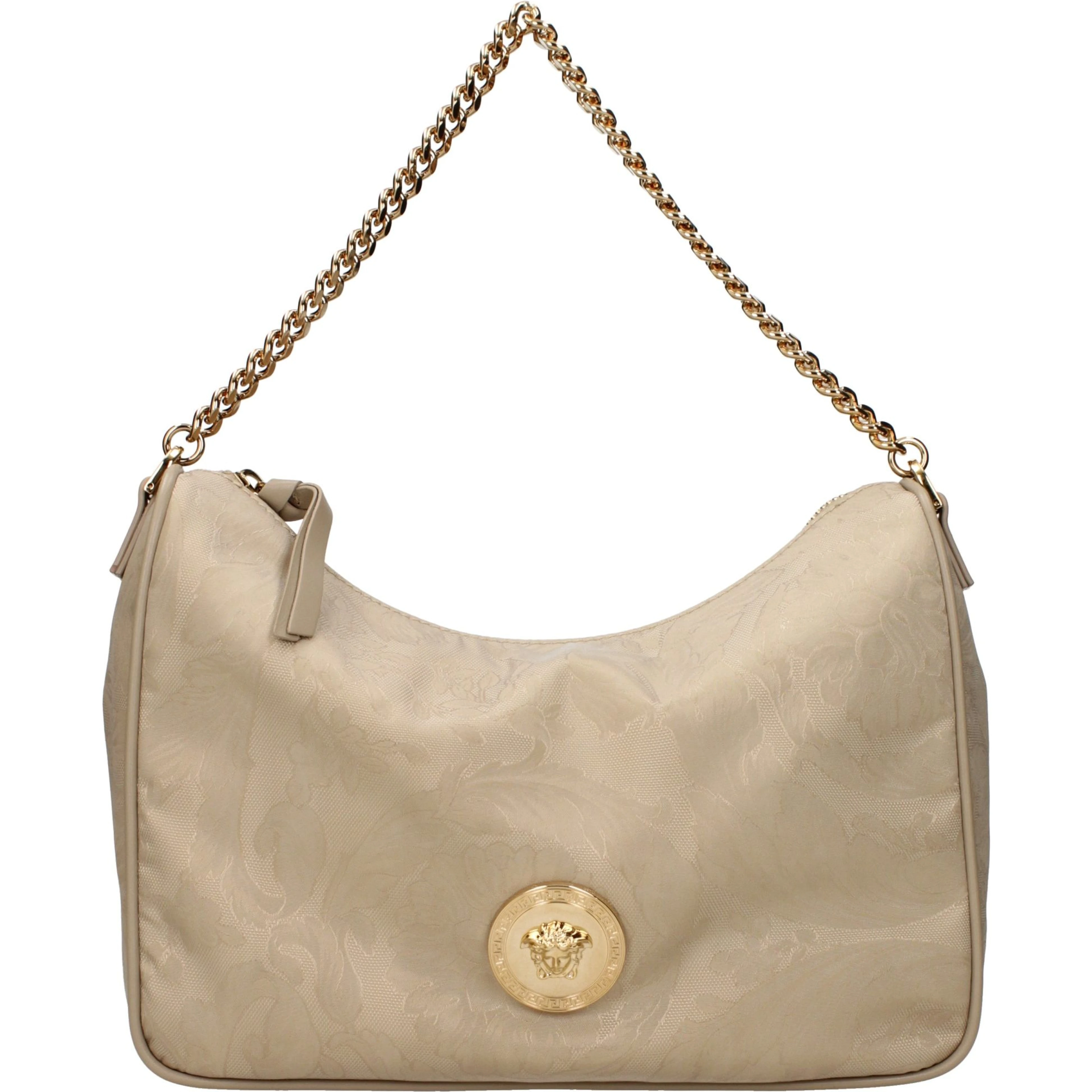 Beige Fabric Handbag