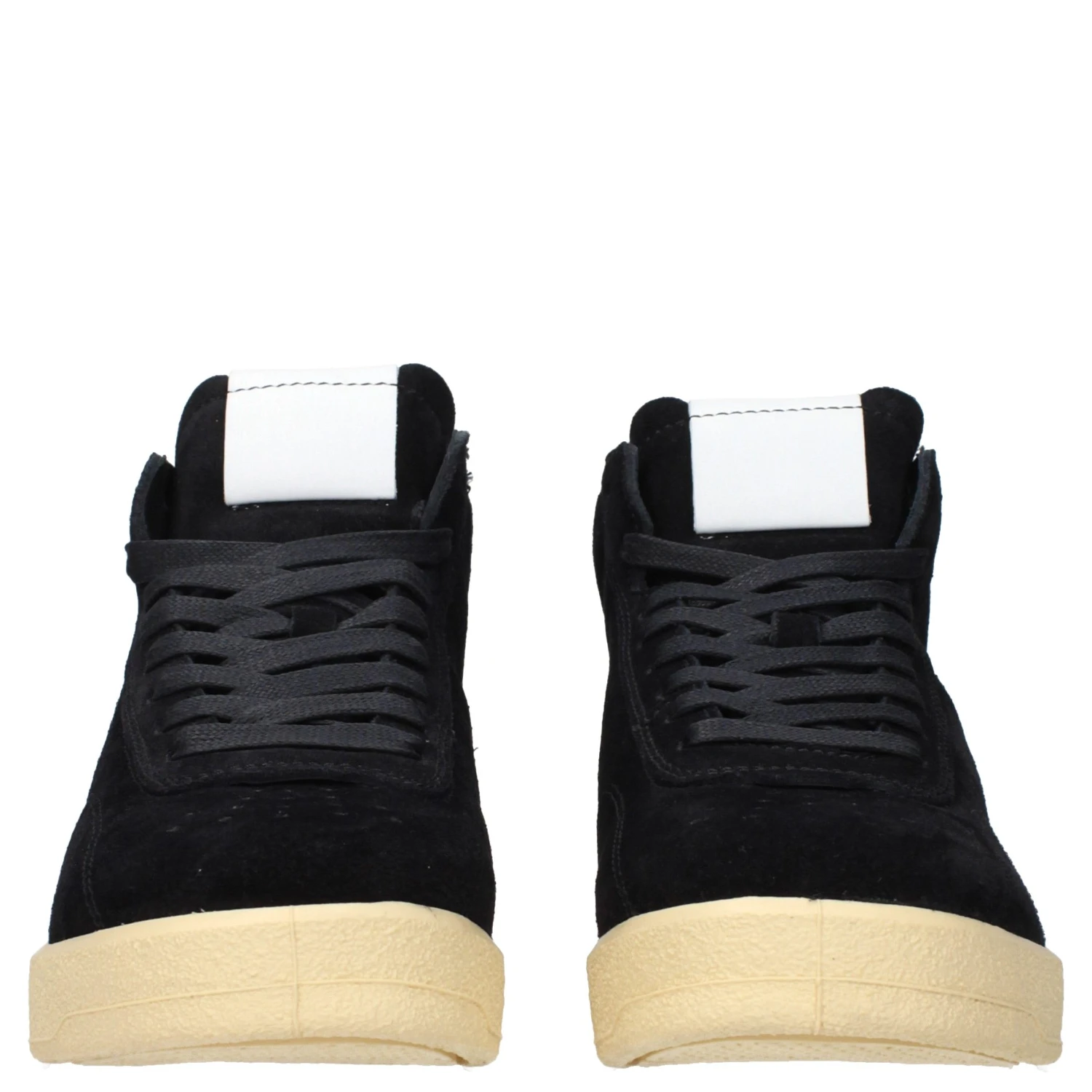 Black Leather High Top Sneakers