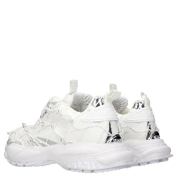 White Fabric Sneakers