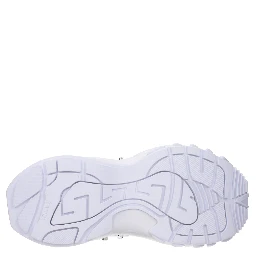 White Fabric Sneakers