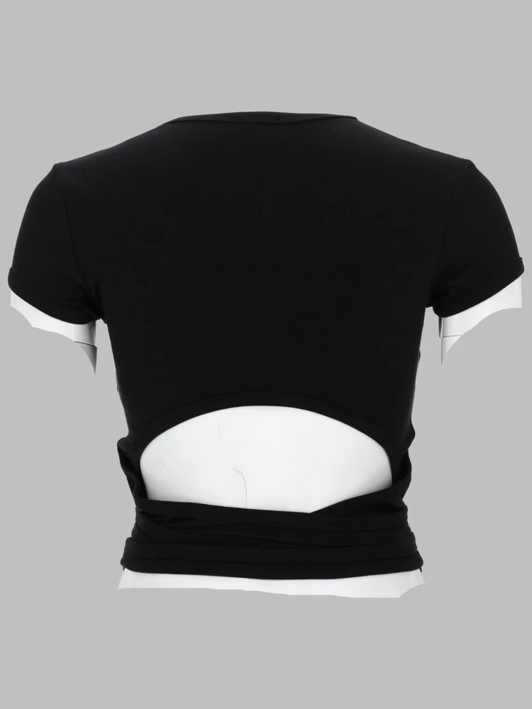 T-SHIRT A COSTINE CON LACCI alternative