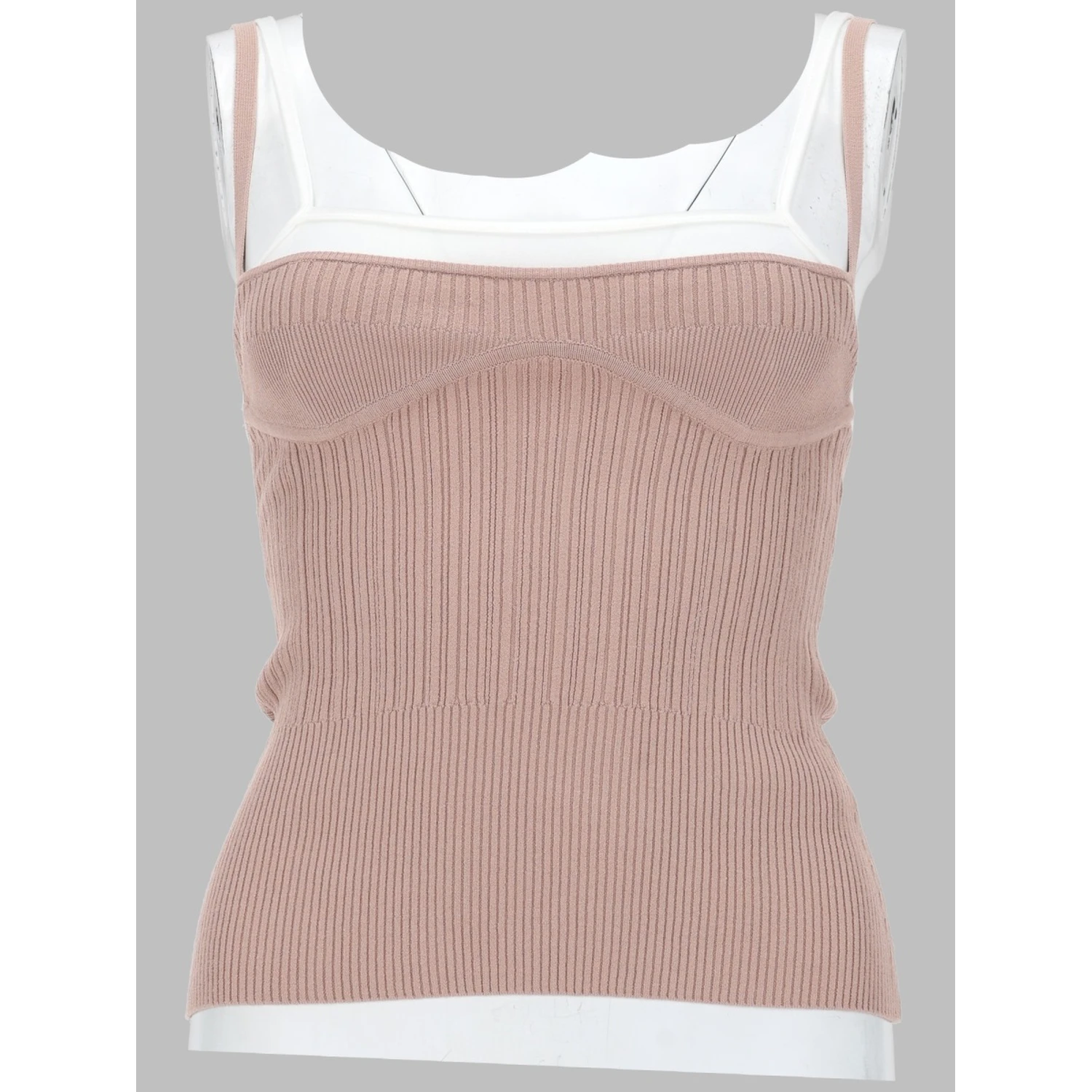 TOP IN MAGLIA CON EFFETTO SOVRAPPOSTO
