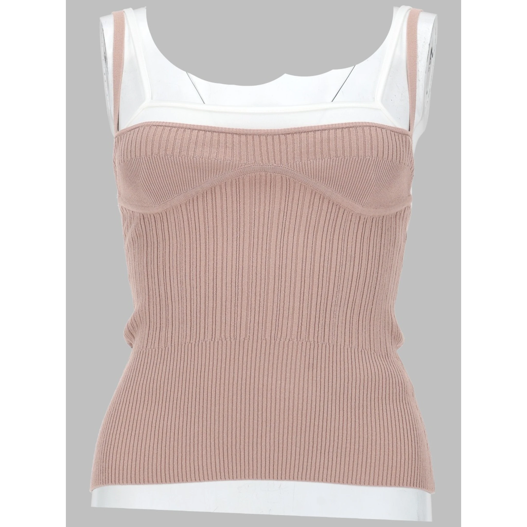 TOP IN MAGLIA CON EFFETTO SOVRAPPOSTO