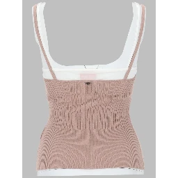 TOP IN MAGLIA CON EFFETTO SOVRAPPOSTO
