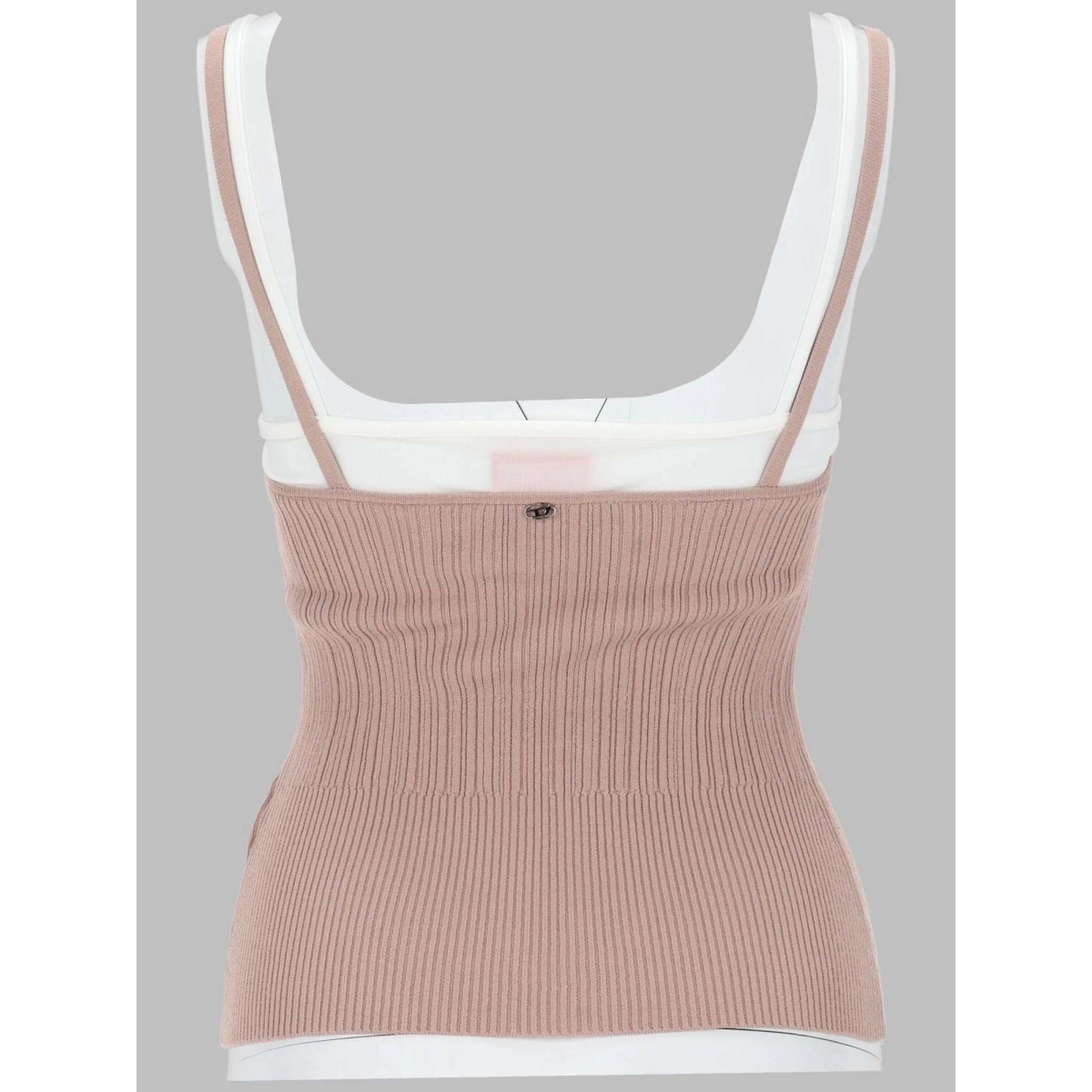 TOP IN MAGLIA CON EFFETTO SOVRAPPOSTO
