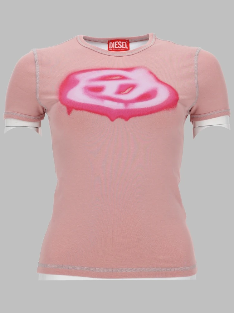 T-SHIRT CON LOGO EFFETTO GRAFFITI