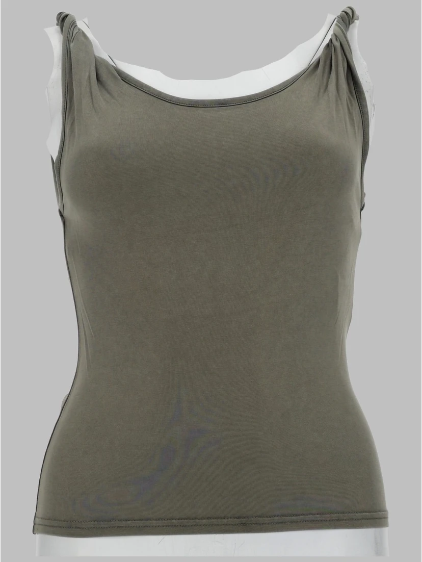 TANK TOP CON SPALLINE ARROTOLATE