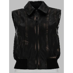 GILET BOMBER CON EFFETTO DISTRESSED