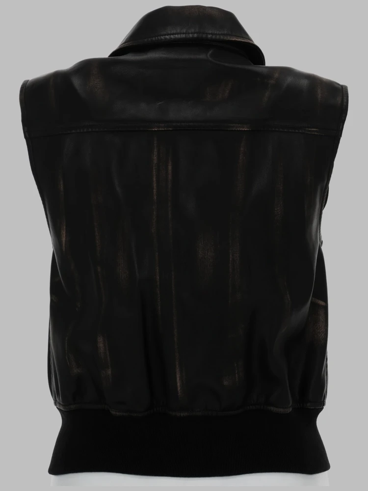 GILET BOMBER CON EFFETTO DISTRESSED alternative