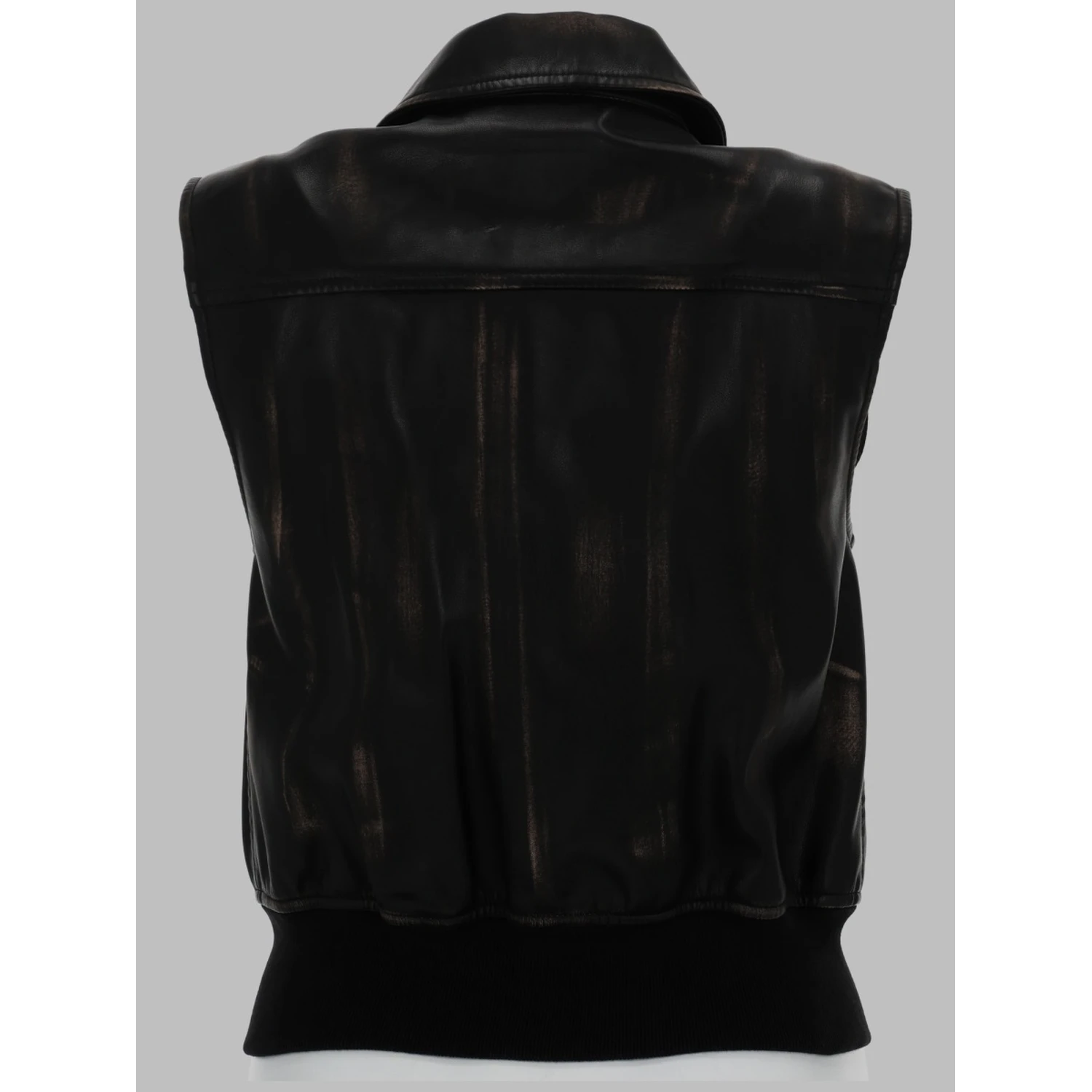 GILET BOMBER CON EFFETTO DISTRESSED