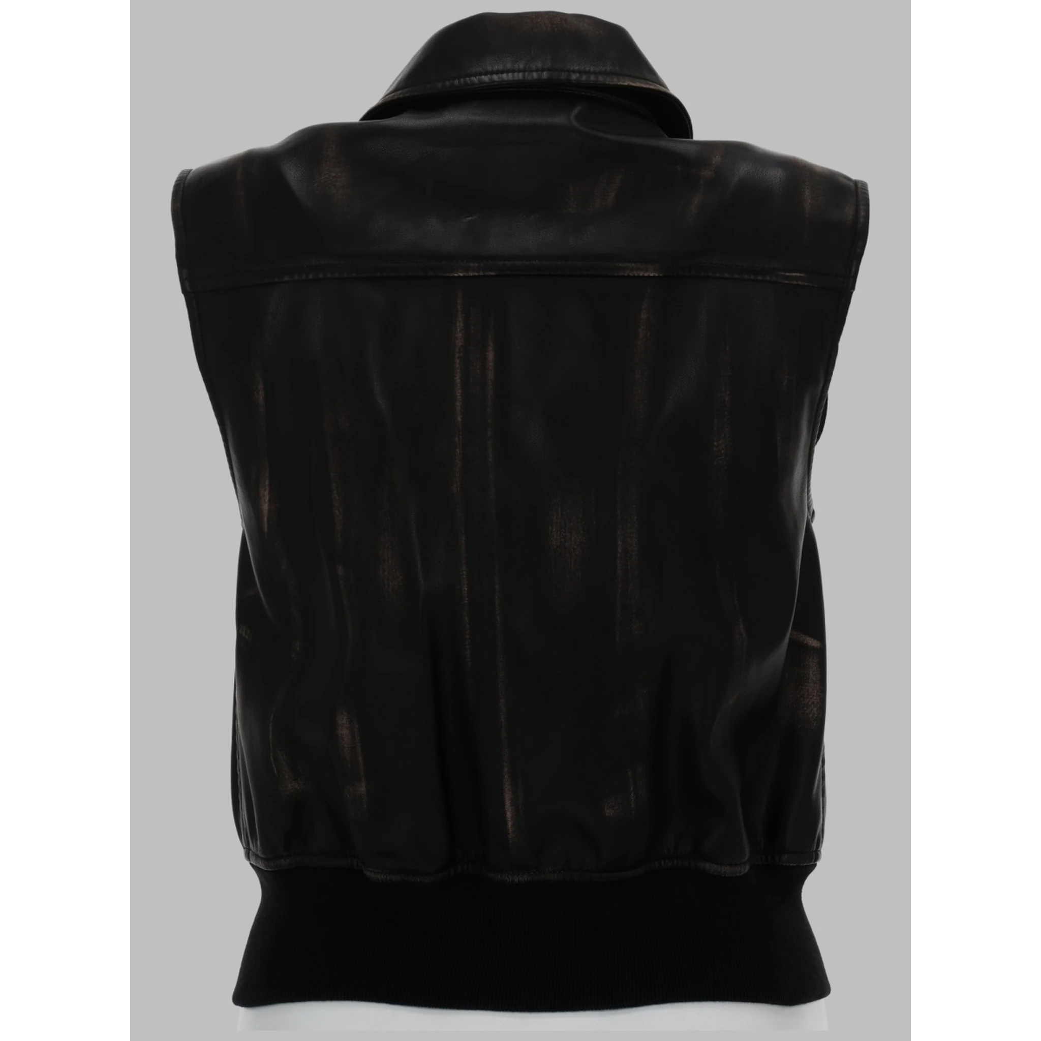 GILET BOMBER CON EFFETTO DISTRESSED