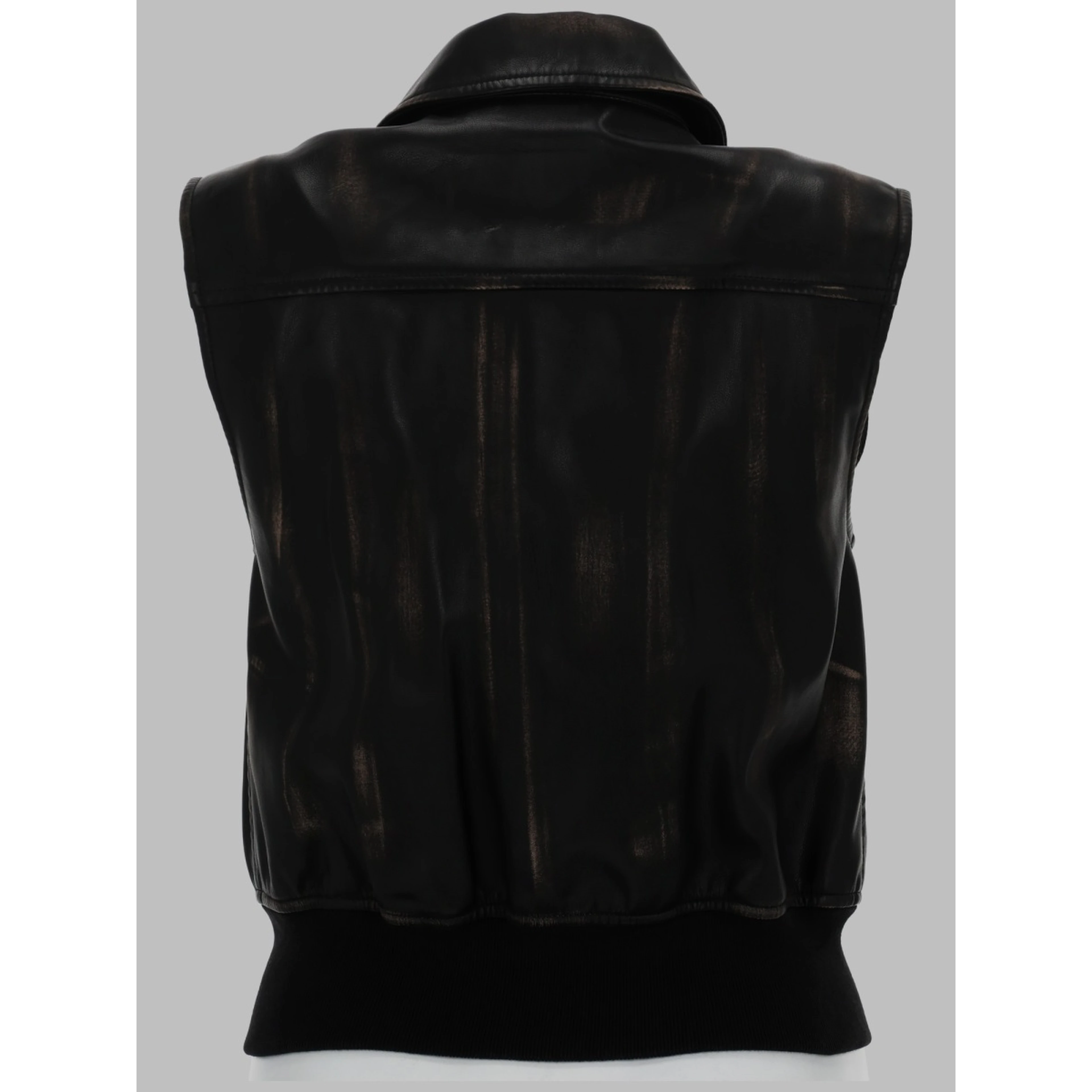 GILET BOMBER CON EFFETTO DISTRESSED
