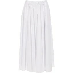 GONNA IN POPELINE DI COTONE E NYLON STRETCH