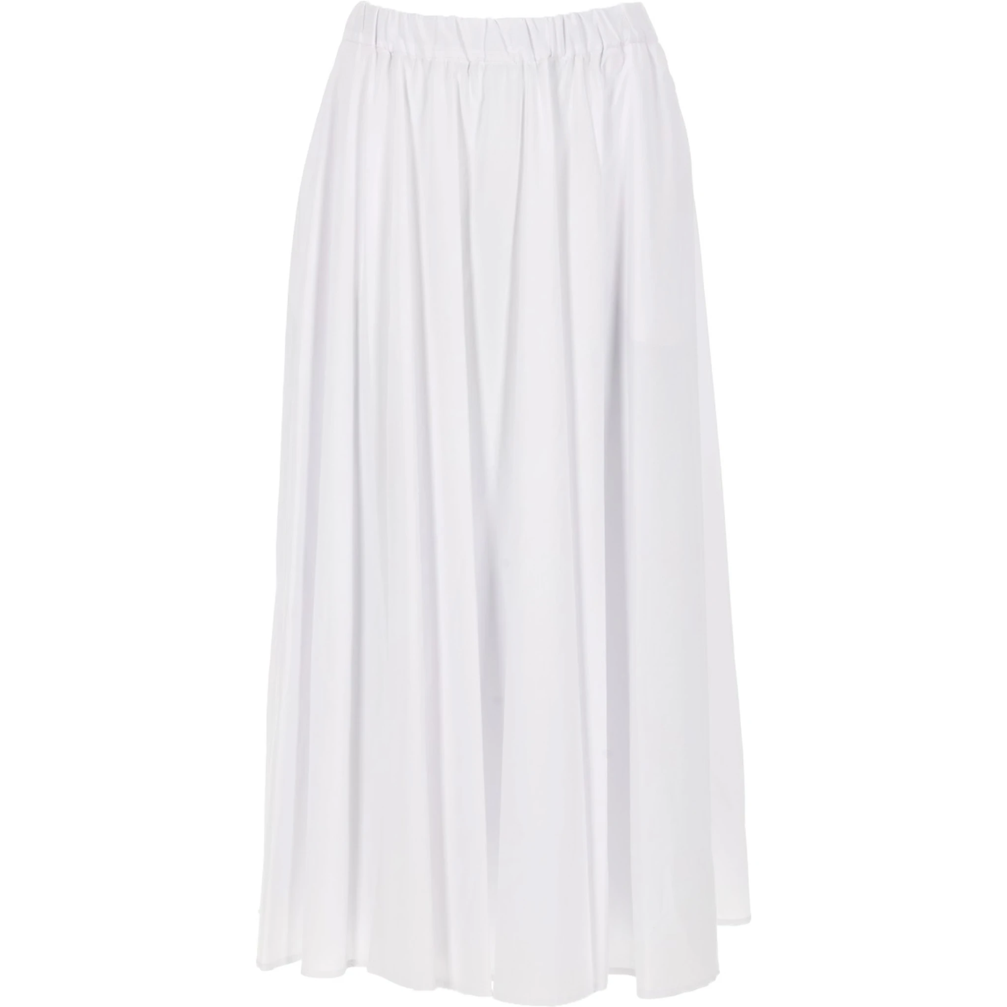GONNA IN POPELINE DI COTONE E NYLON STRETCH