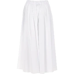 GONNA IN POPELINE DI COTONE E NYLON STRETCH