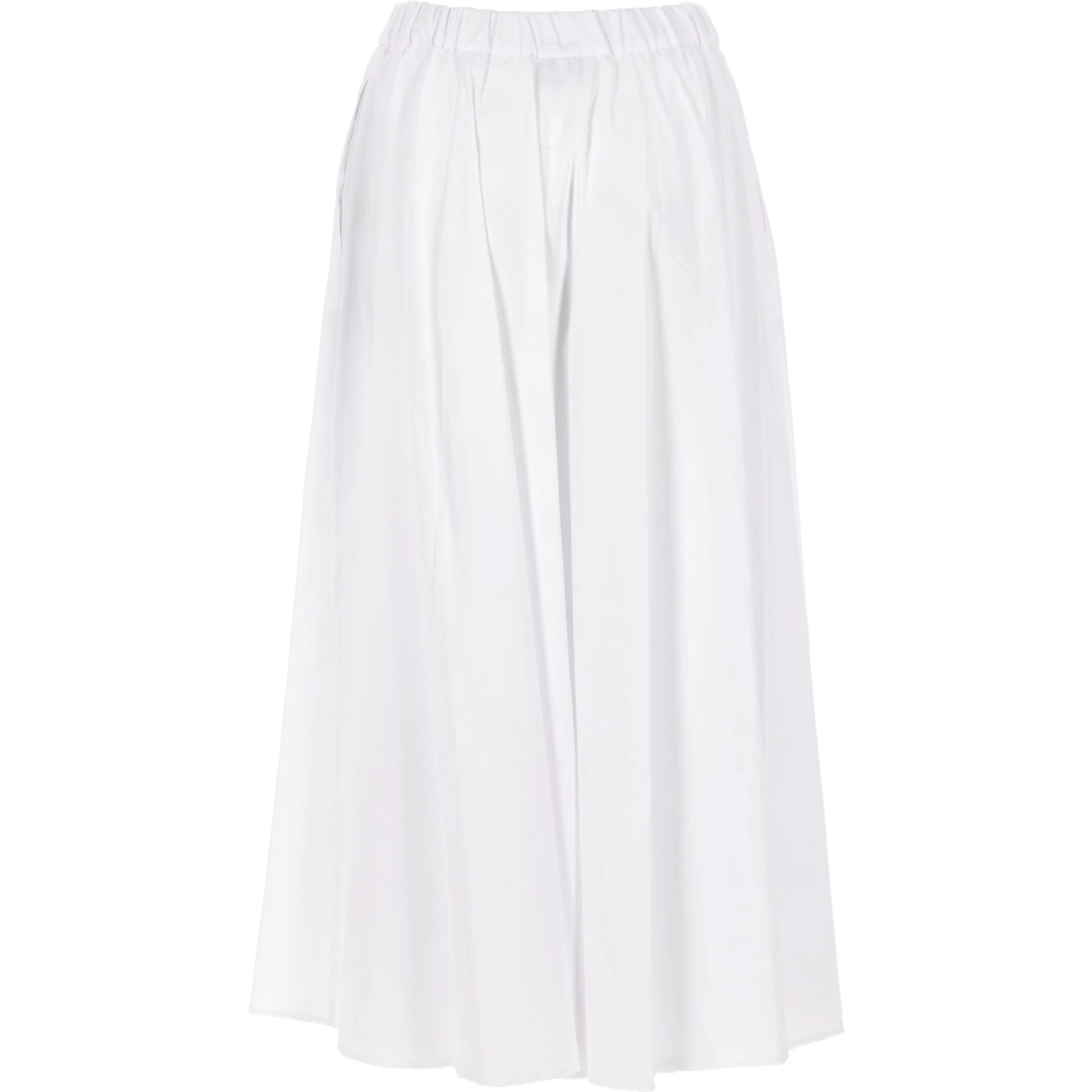GONNA IN POPELINE DI COTONE E NYLON STRETCH