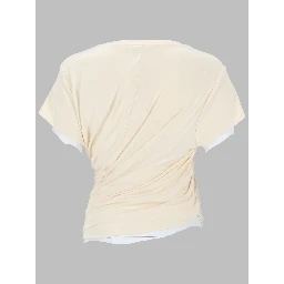 T-SHIRT DRAPPEGGIATA CON NODO LATERALE