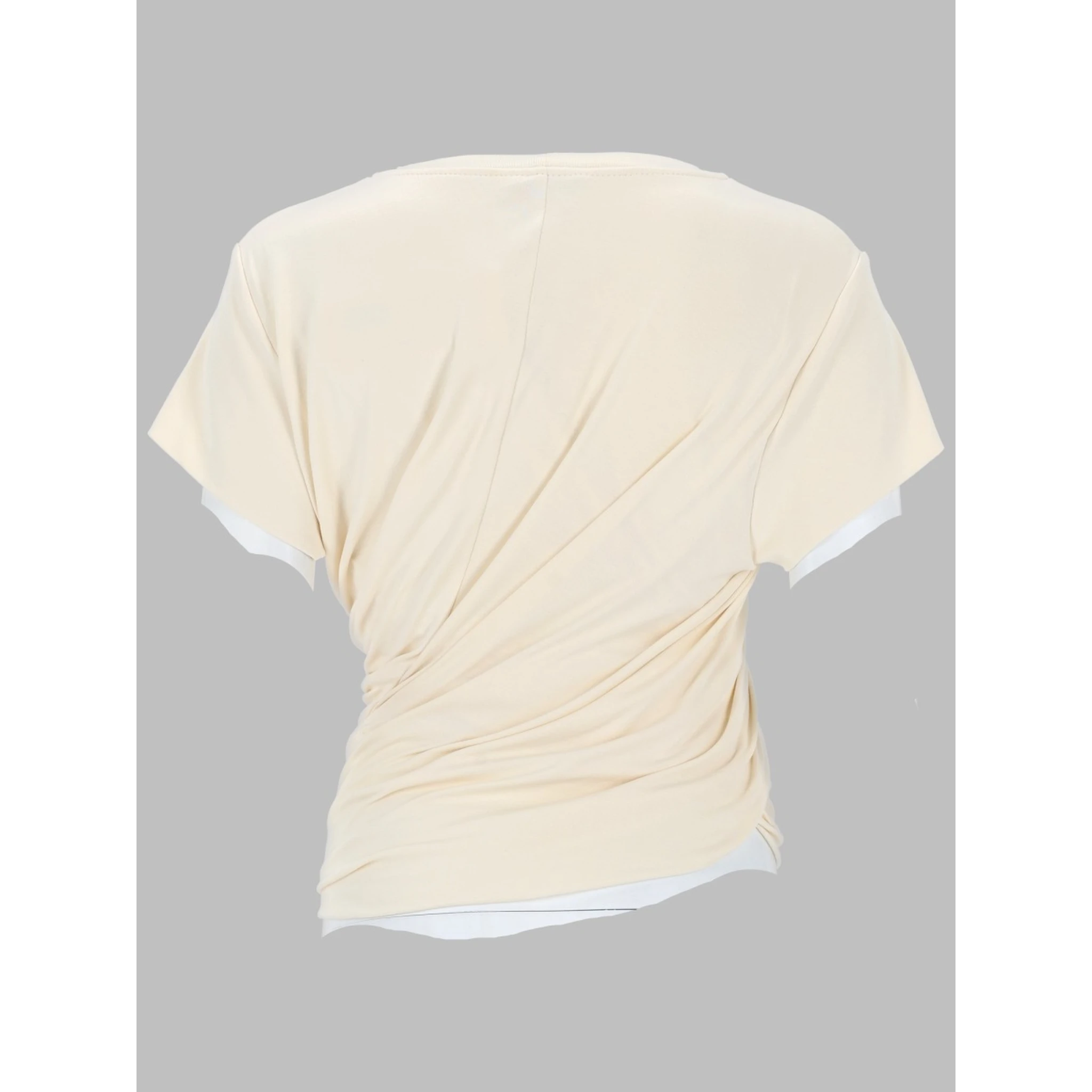 T-SHIRT DRAPPEGGIATA CON NODO LATERALE