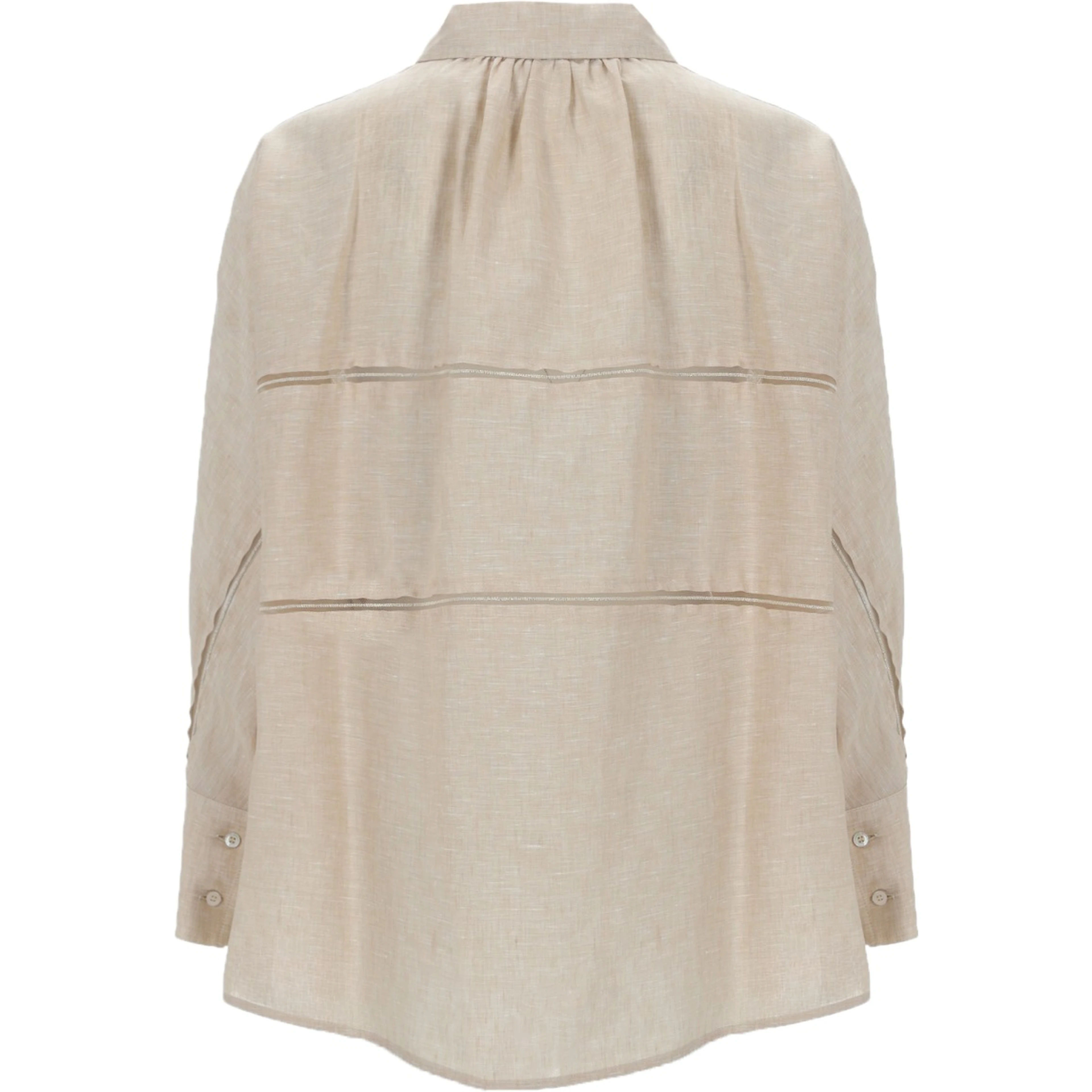 CAMICIA CROPPED IN TELA DI LINO