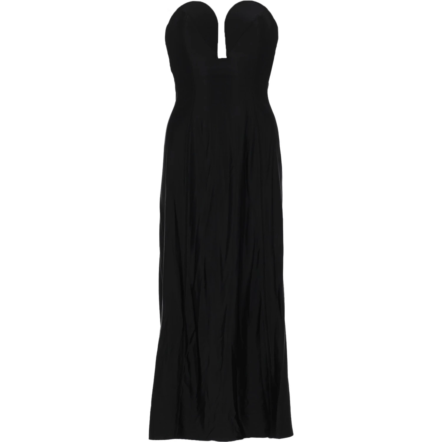 ABITO MIDI CON BUSTIER STRUTTURATO A FORMA DI CUORE