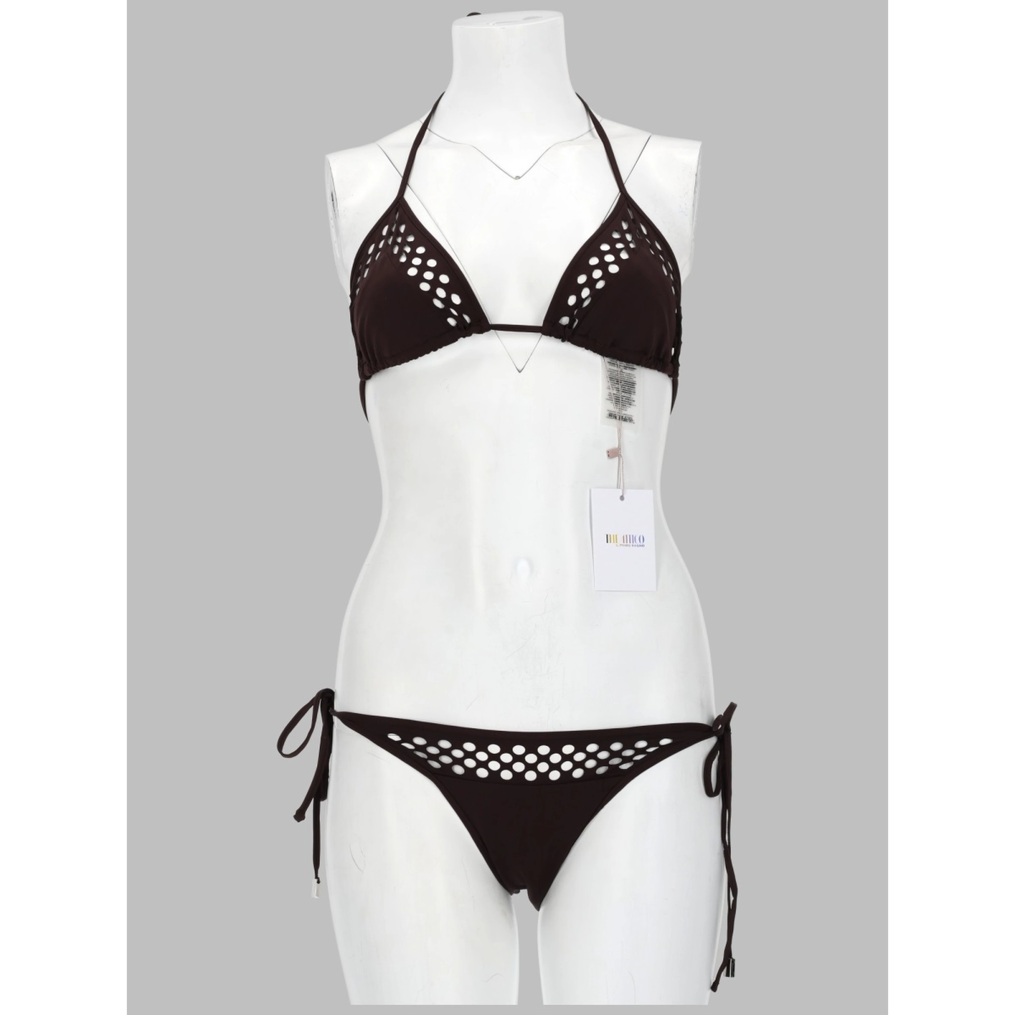 BIKINI "IL PRIMO BAGNO" IN LYCRA TRAFORATA