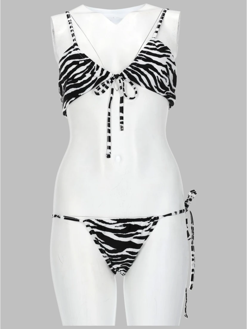 BIKINI "IL PRIMO BAGNO" CON STAMPA ANIMALIER