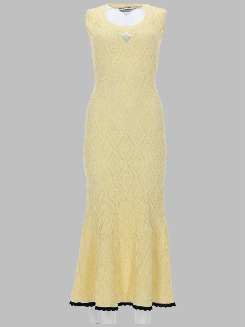 ABITO MIDI IN MAGLIA TRAFORATA