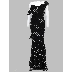 ABITO LUNGO IN GEORGETTE A POIS