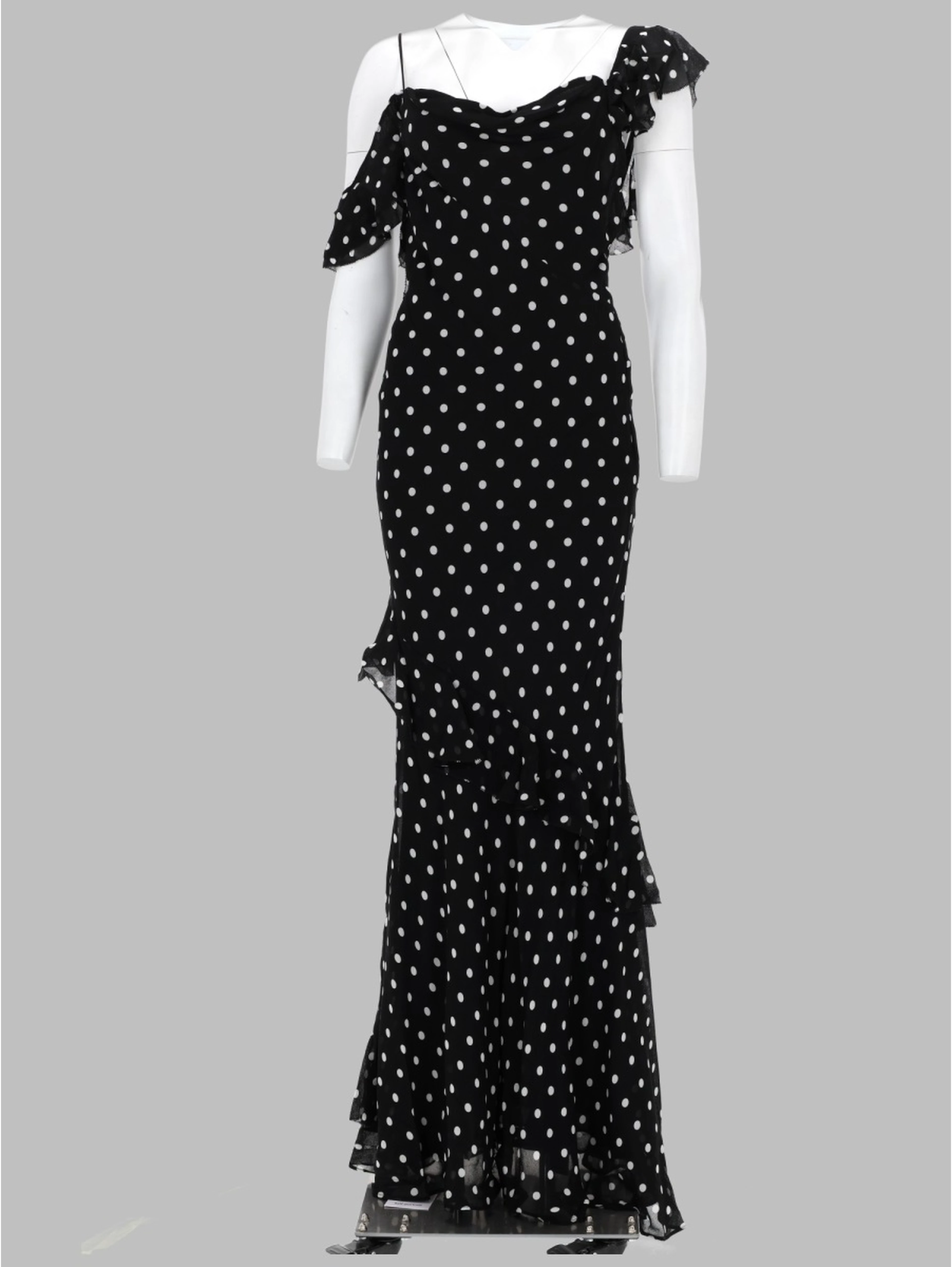 ABITO LUNGO IN GEORGETTE A POIS