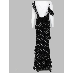ABITO LUNGO IN GEORGETTE A POIS