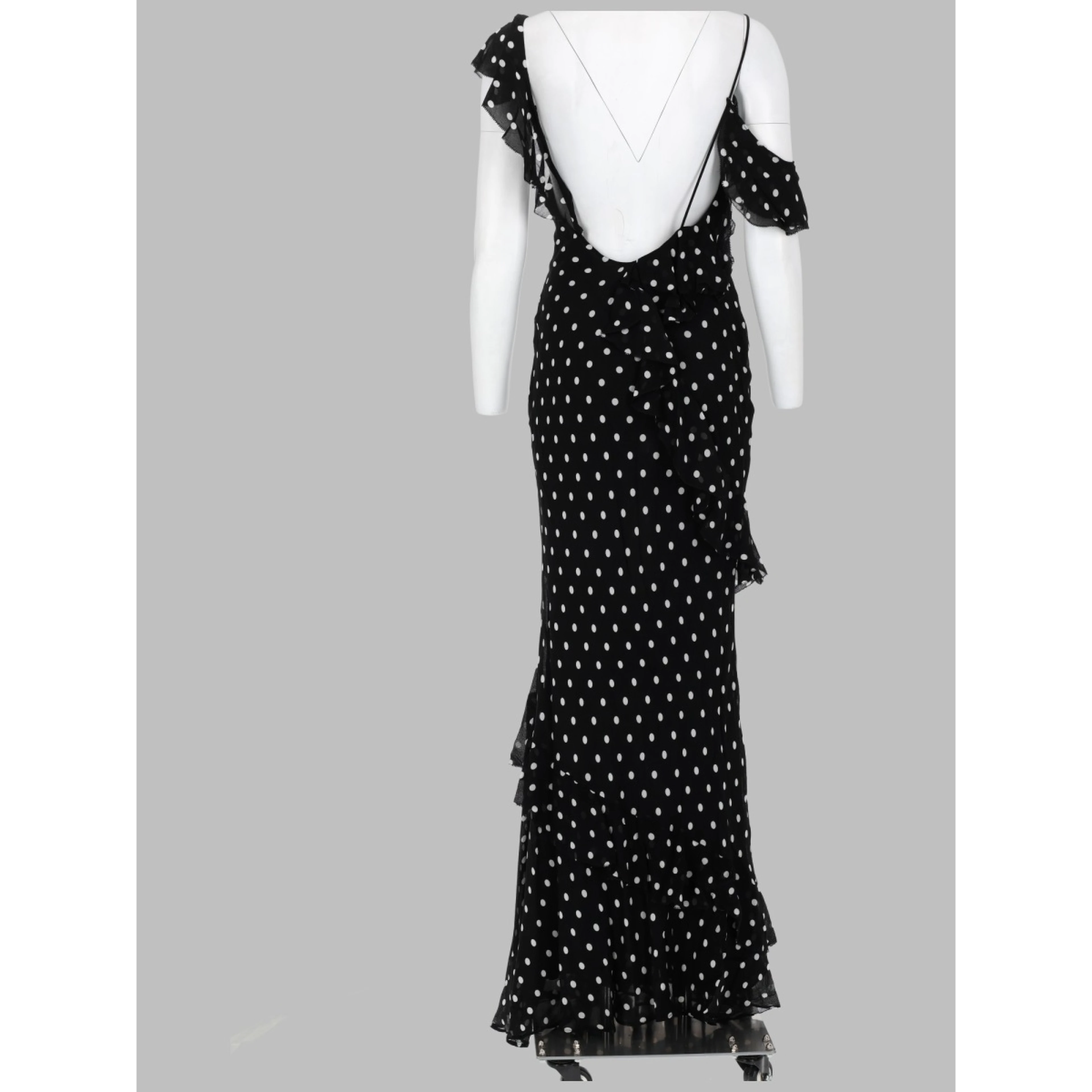 ABITO LUNGO IN GEORGETTE A POIS