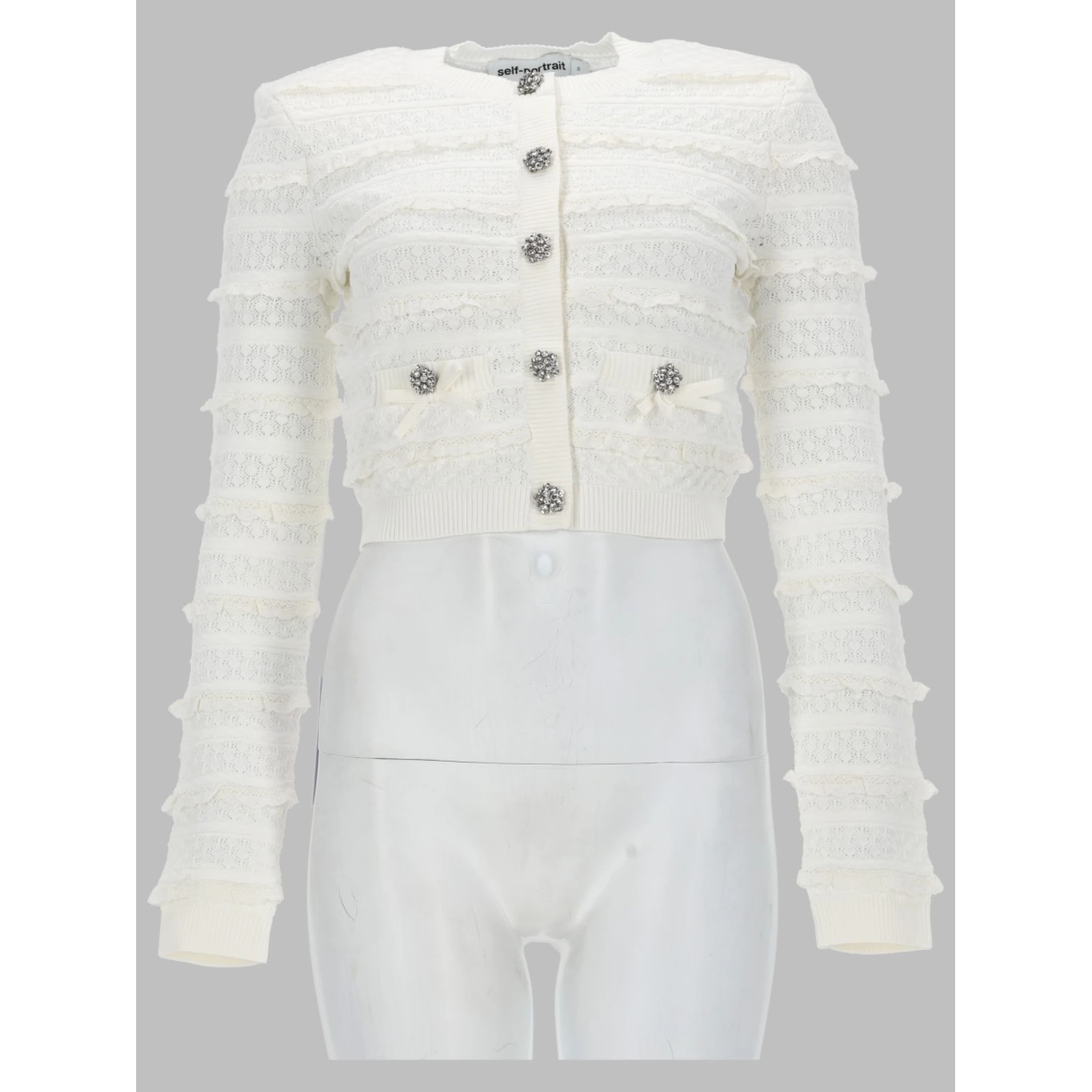 CARDIGAN TRAFORATO CON STRASS