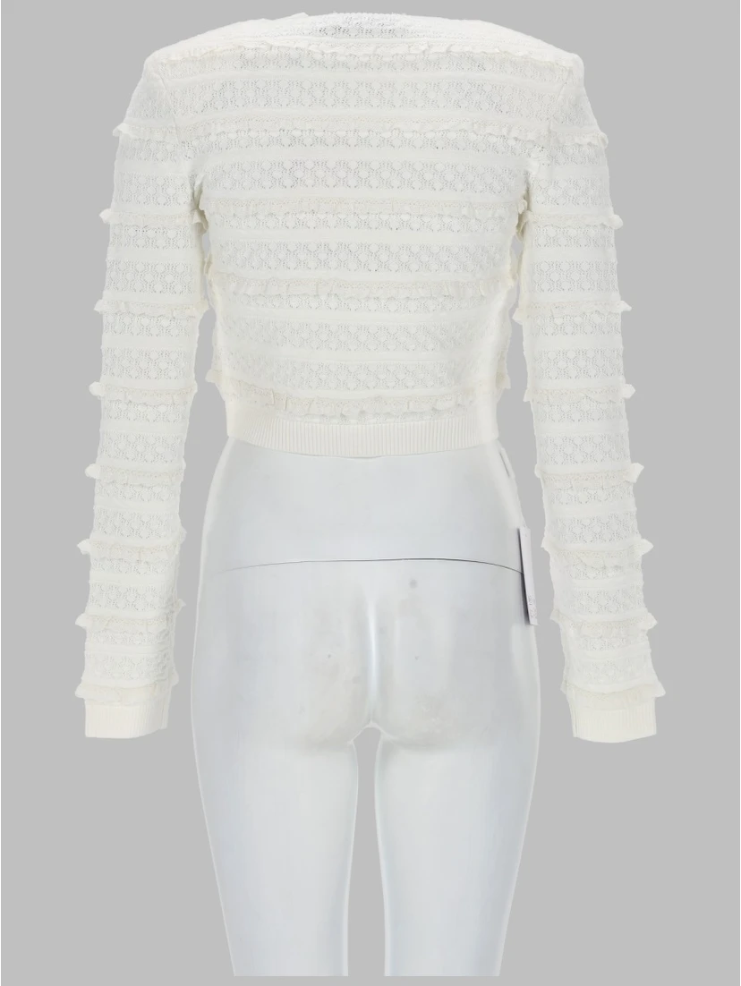 CARDIGAN TRAFORATO CON STRASS