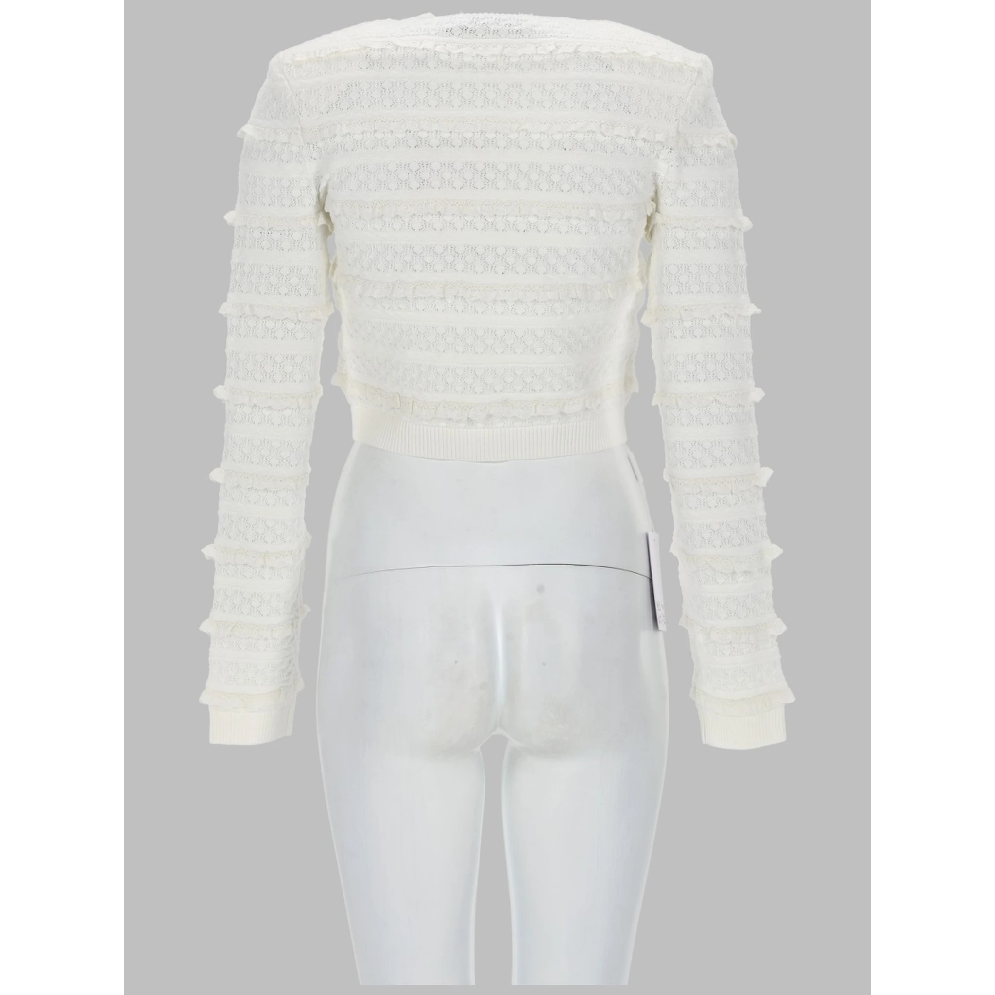 CARDIGAN TRAFORATO CON STRASS