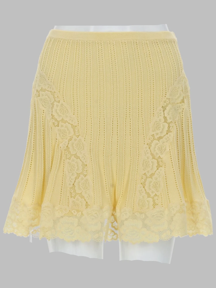 MINIGONNA IN MAGLIA TRAFORATA