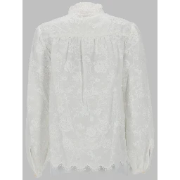CAMICETTA IN VOILE CON RICAMI FLOREALI