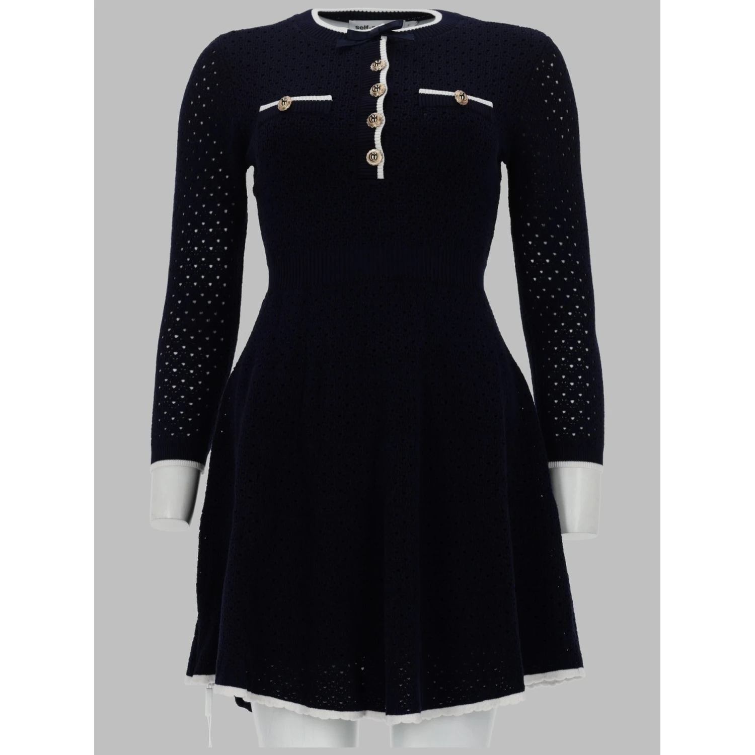 MINI ABITO IN MAGLIA CON FIOCCO