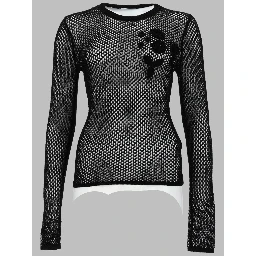 TOP IN MESH DI COTONE MERCERIZZATO