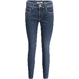 Blue Cotton Women Skinny Jean
