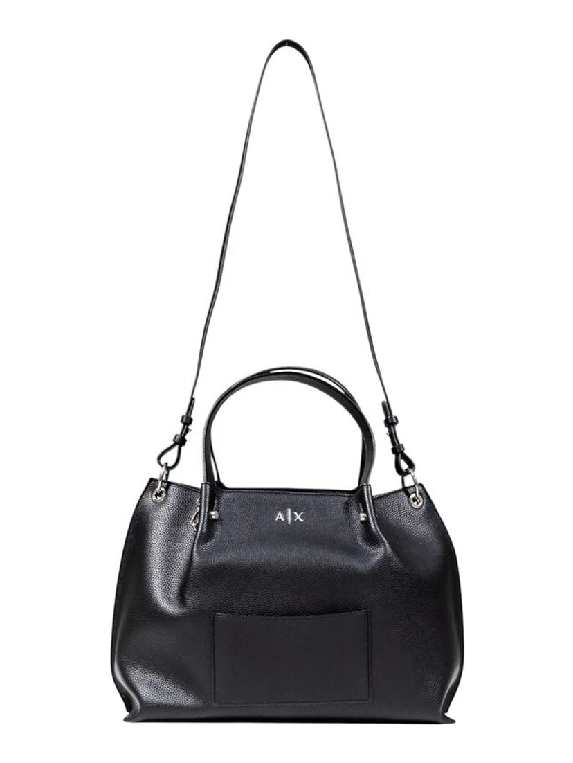 Black Polyester Handbag