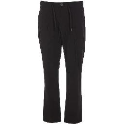 Black Elastane Athletic Pants