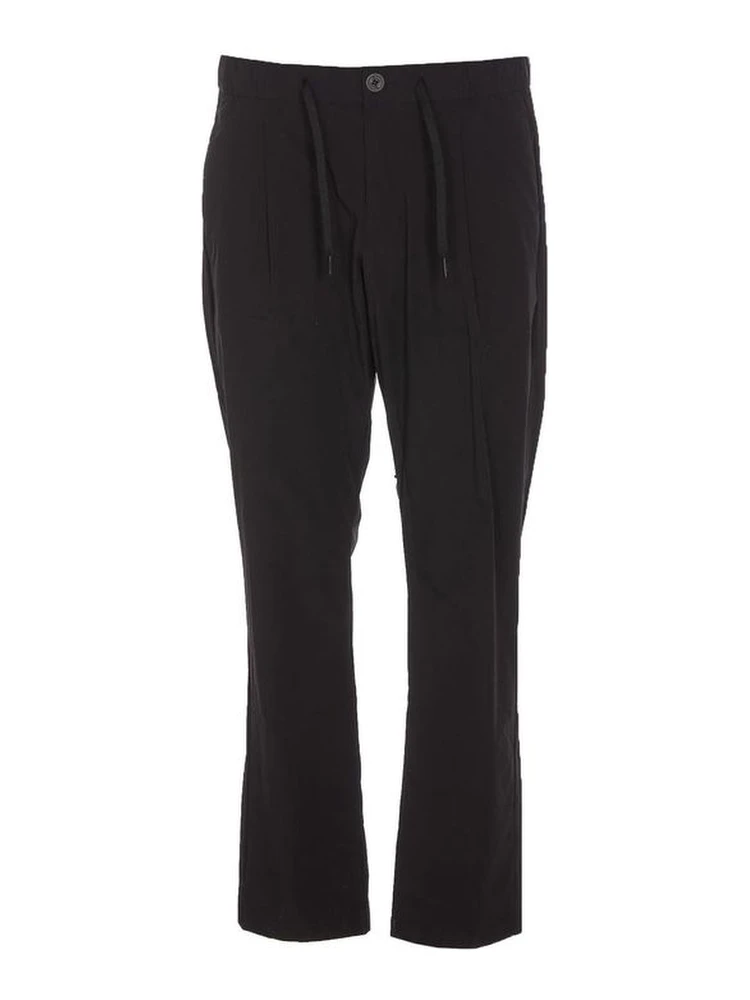 Black Elastane Athletic Pants