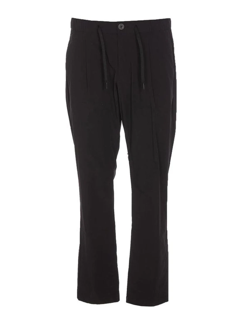 Black Elastane Athletic Pants