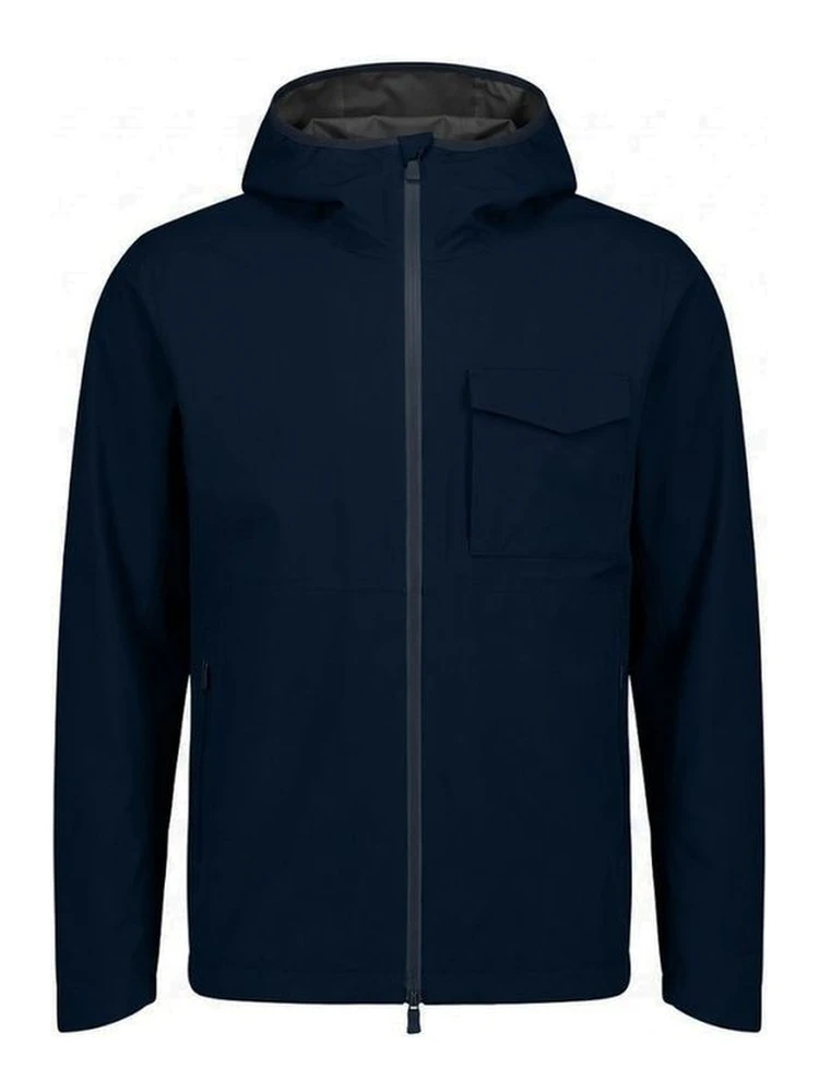 Blue Polyester Shell Jacket