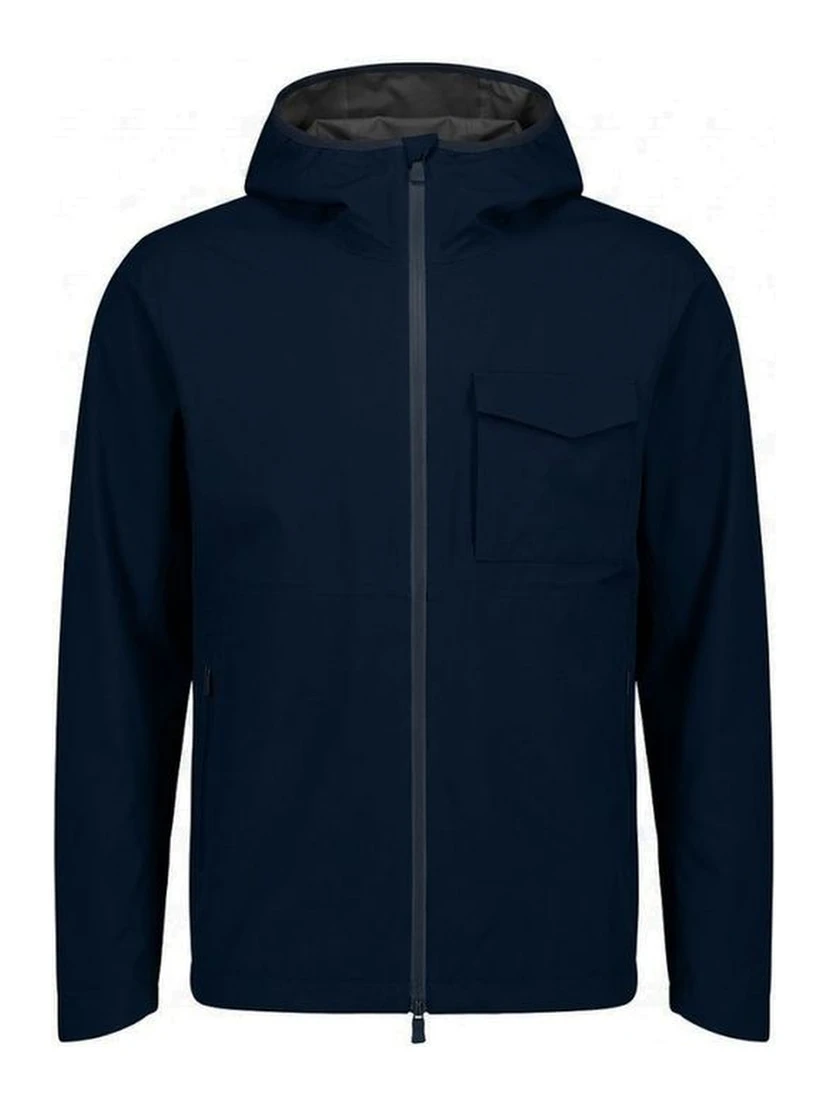 Blue Polyester Shell Jacket