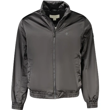 Black Polyester Men Jacket