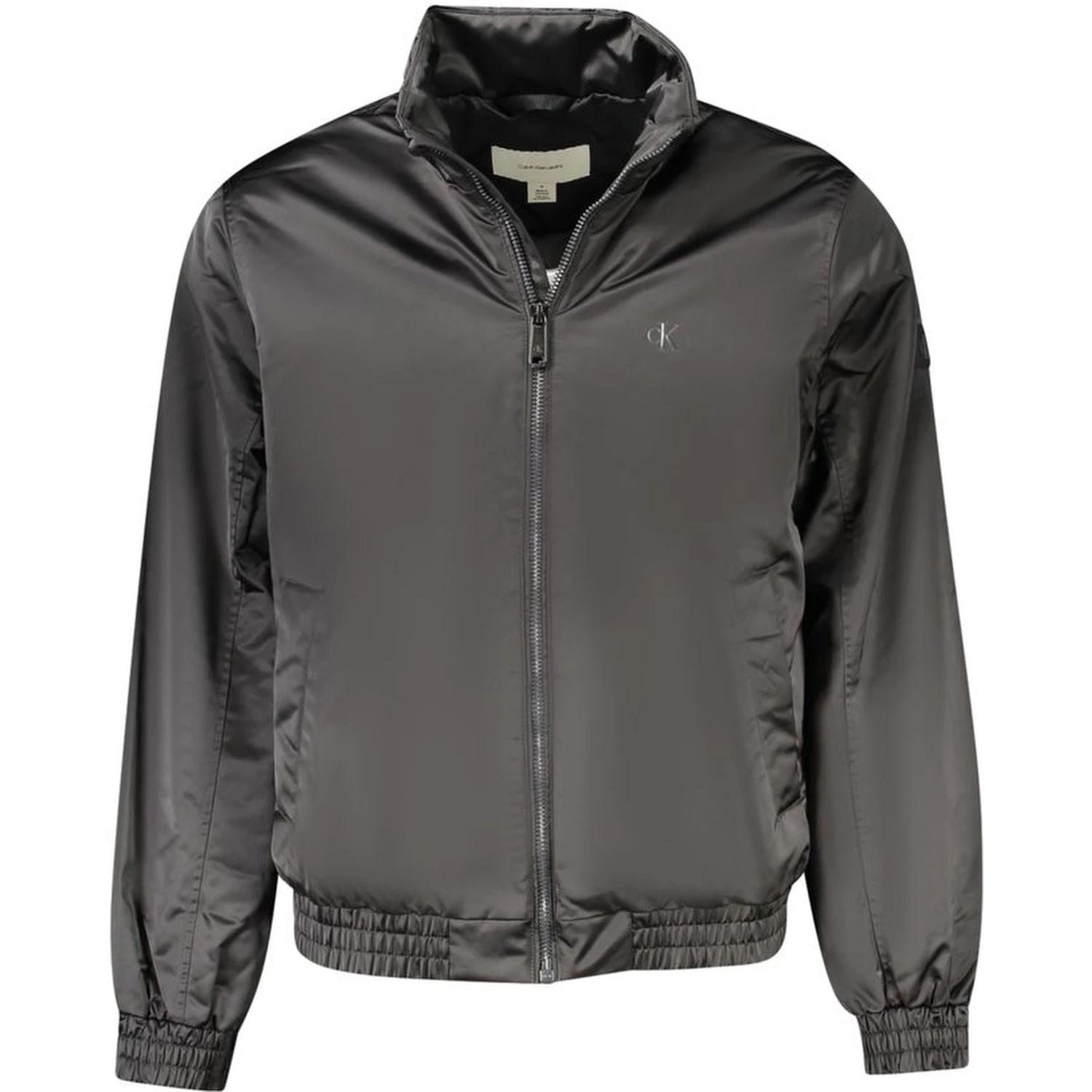 Black Polyester Men Jacket
